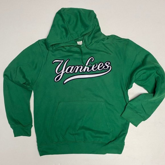 new york yankees kelly green hooded sweatshirt - Picture 1 of 2